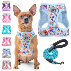 BEAUTYZOO arnés floral impreso, cómodo para paseos diarios