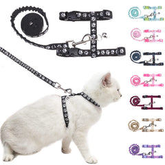 Arnés BEAUTYZOO para gato ajustable, cómodo para paseos seguros.