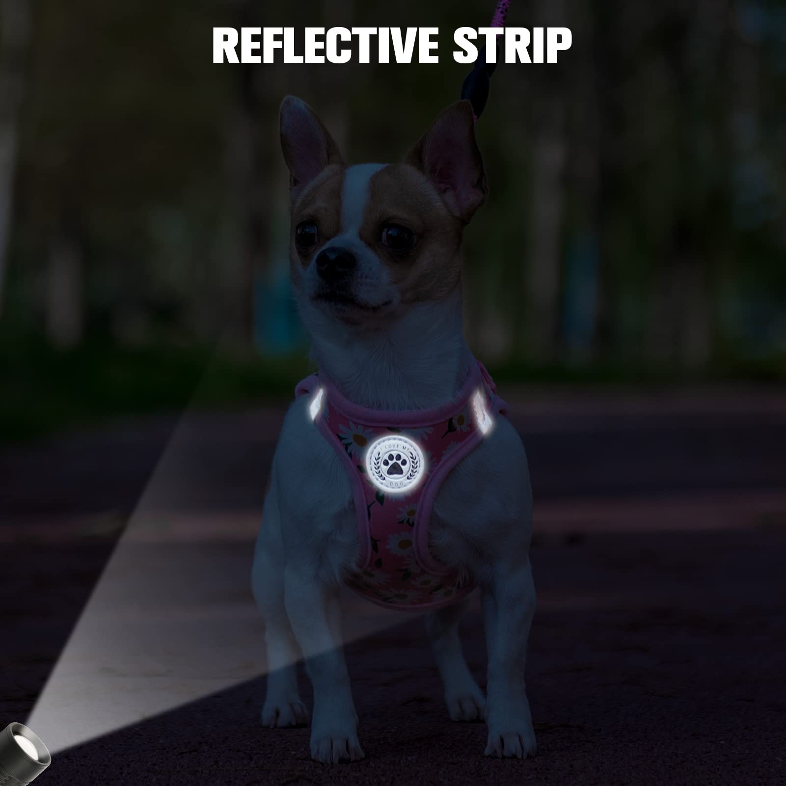 BEAUTYZOO arnés con bandas reflectantes laterales para visibilidad nocturna