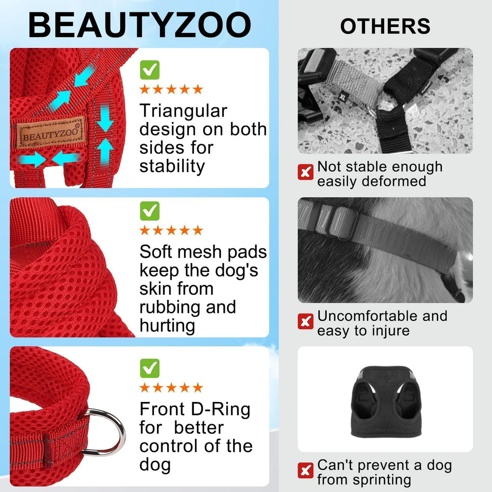 BEAUTYZOO arnés con reflectante, seguridad mejorada para caminatas nocturnas.