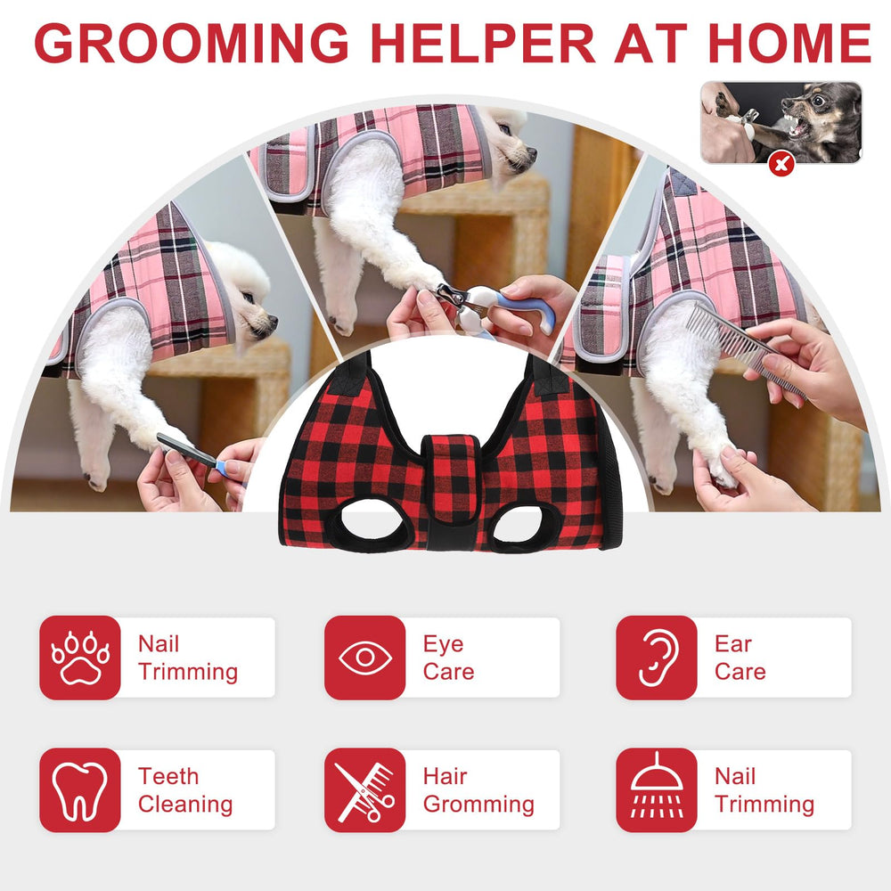 BEAUTYZOO arnés de sujeción para grooming mantiene al animal cómodo.