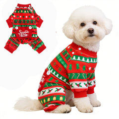 BEAUTYZOO BEA pijama navideño para perro en terciopelo cristal, calor suave