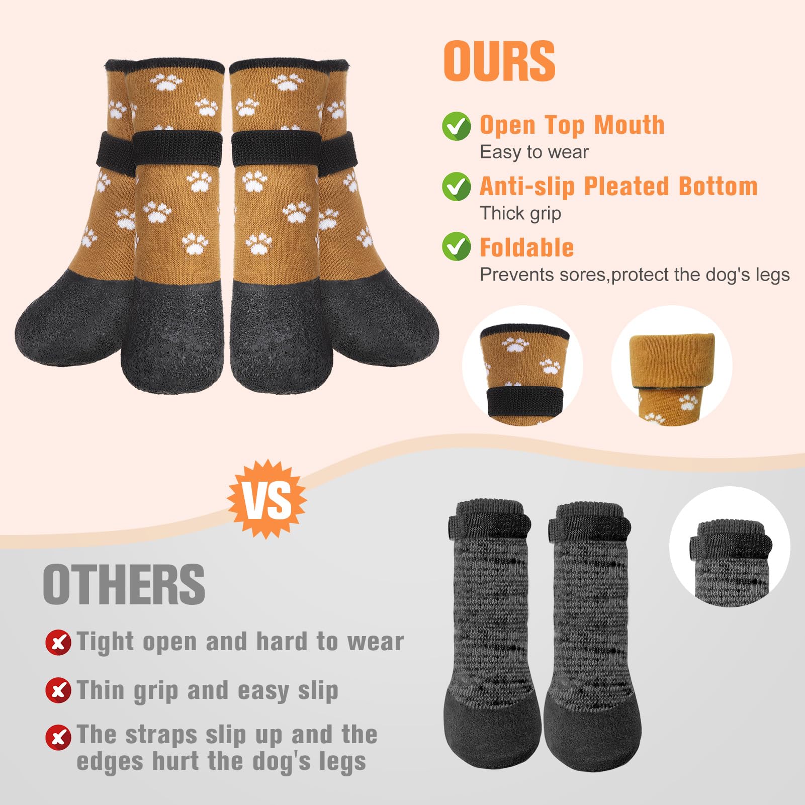 BEAUTYZOO Botas para evitar lamido durante descanso y proteger la piel