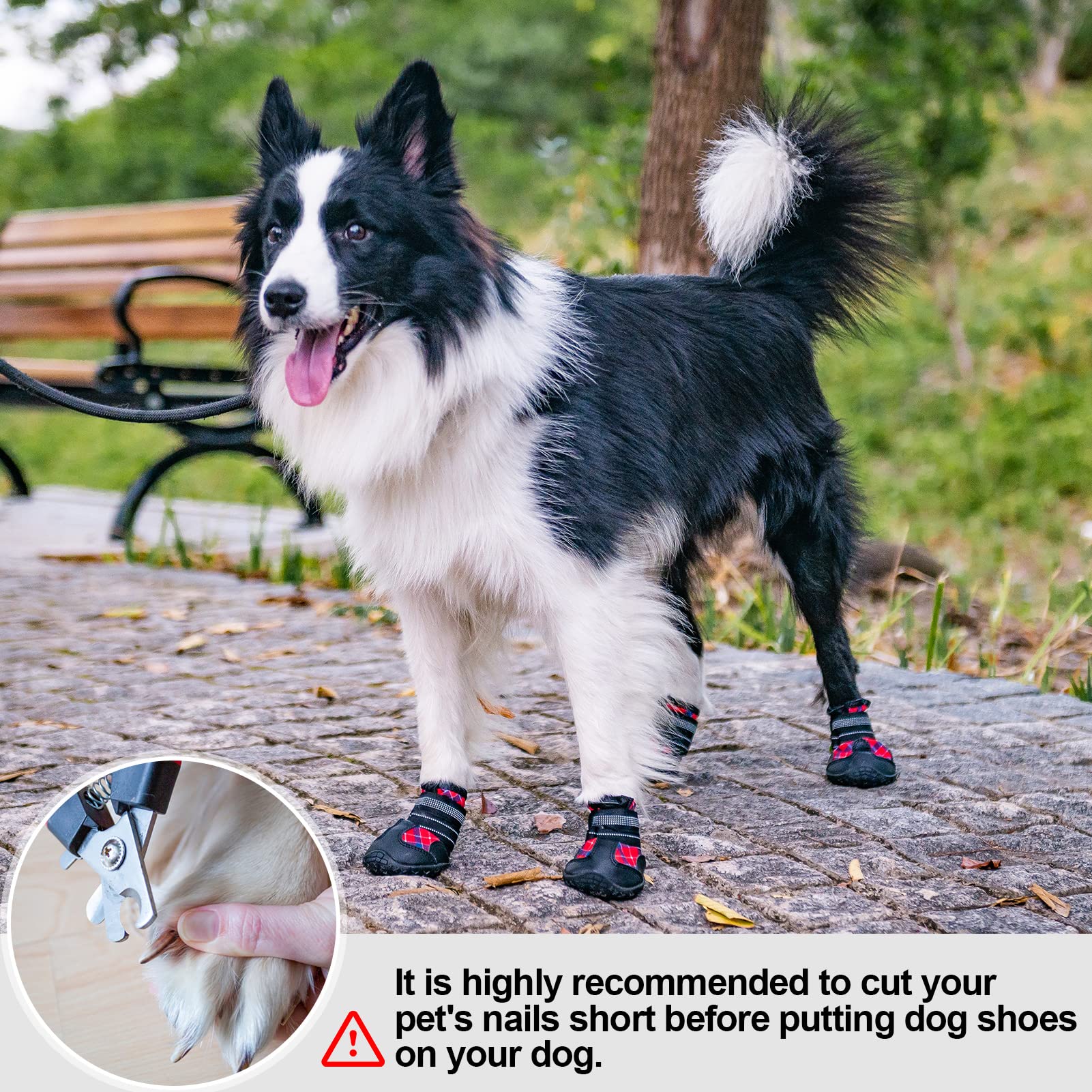 Botas impermeables BEAUTYZOO con forro cálido para lluvia o nieve