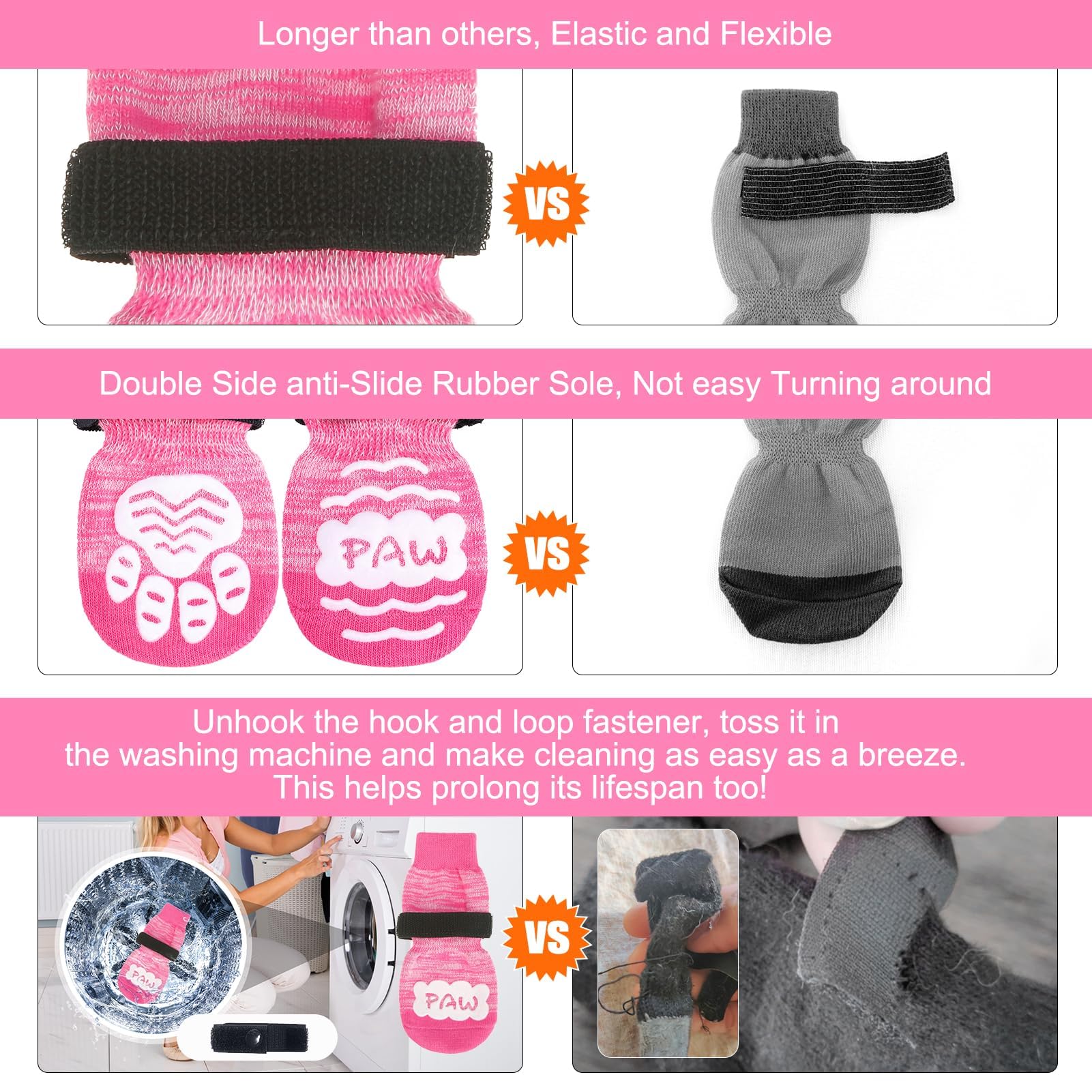 BEAUTYZOO calcetines antideslizantes para perros pequeños marcha estable