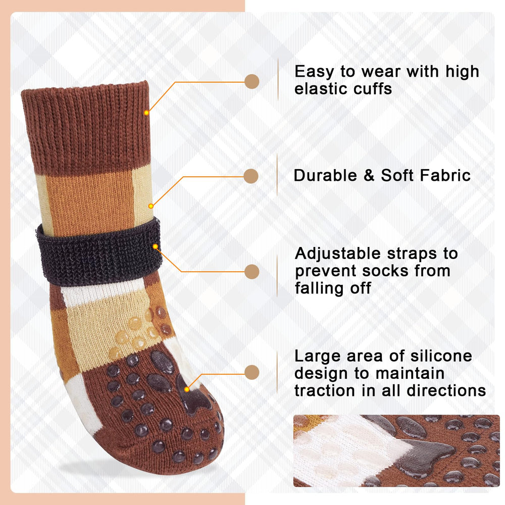 BEAUTYZOO calcetines, ajuste con correas, se quedan puestos durante paseos cortos.