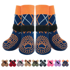 BEAUTYZOO calcetines para perros antideslizantes, 3 pares, protegen patas y evitan resbalones.