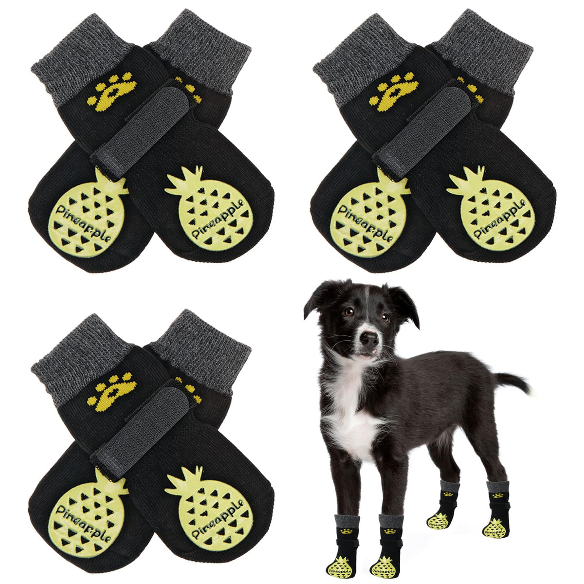 BEAUTYZOO calcetines antideslizantes para perros, agarre en suelos lisos para seguridad