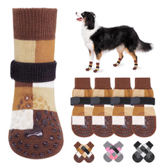 BEAUTYZOO calcetines para perro, frente, ofrecen mejor agarre en suelos lisos.
