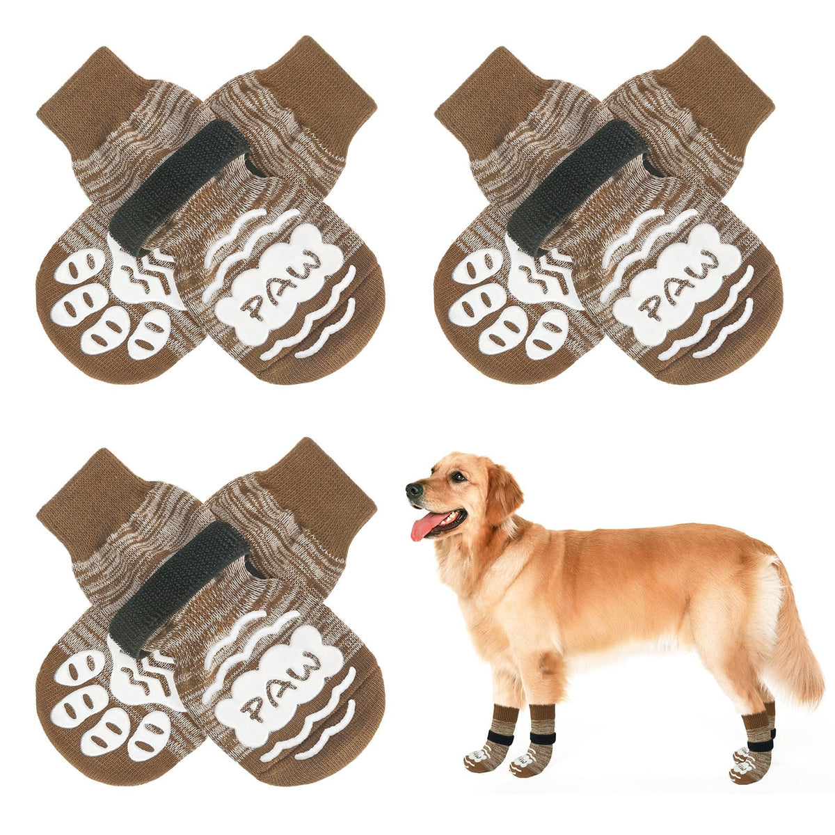 BEAUTYZOO calcetines antideslizantes para perros con diseño de frutas brindan tracción suave