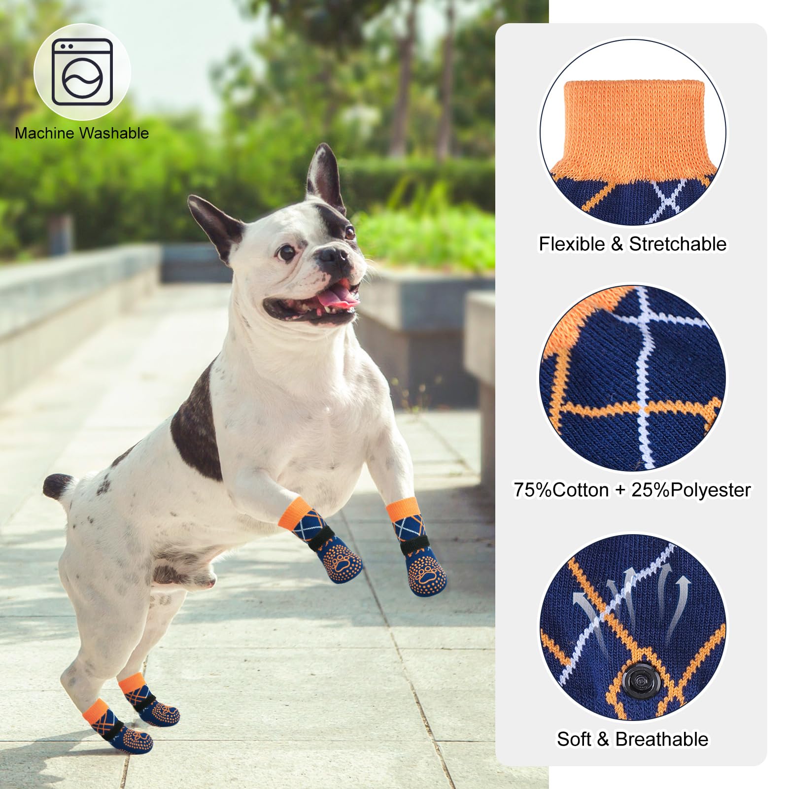 BEAUTYZOO calcetines para perro, protección de patas en suelos duros.