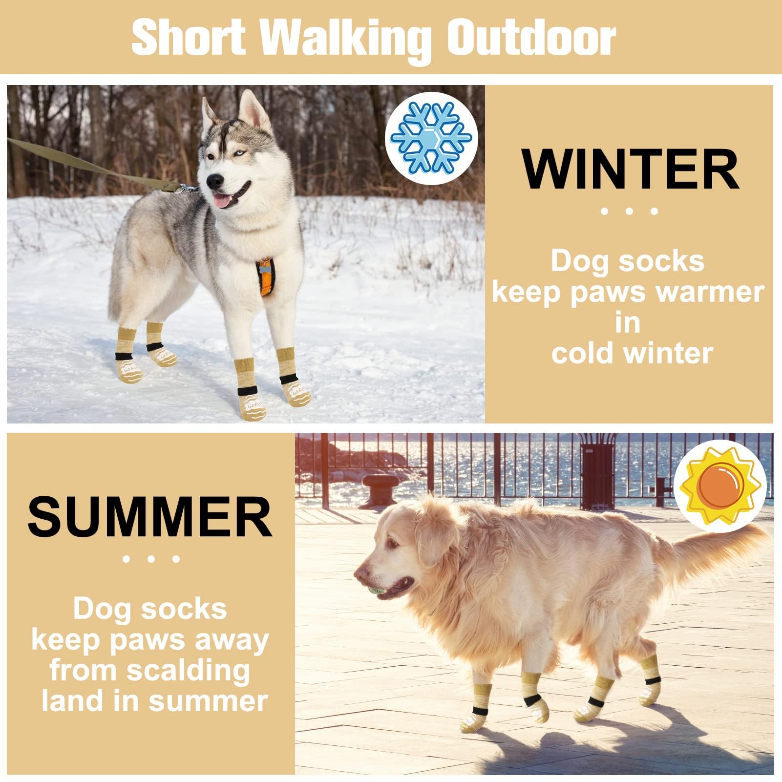 Protege las patas del calor del verano con tela suave y transpirable BEAUTYZOO.