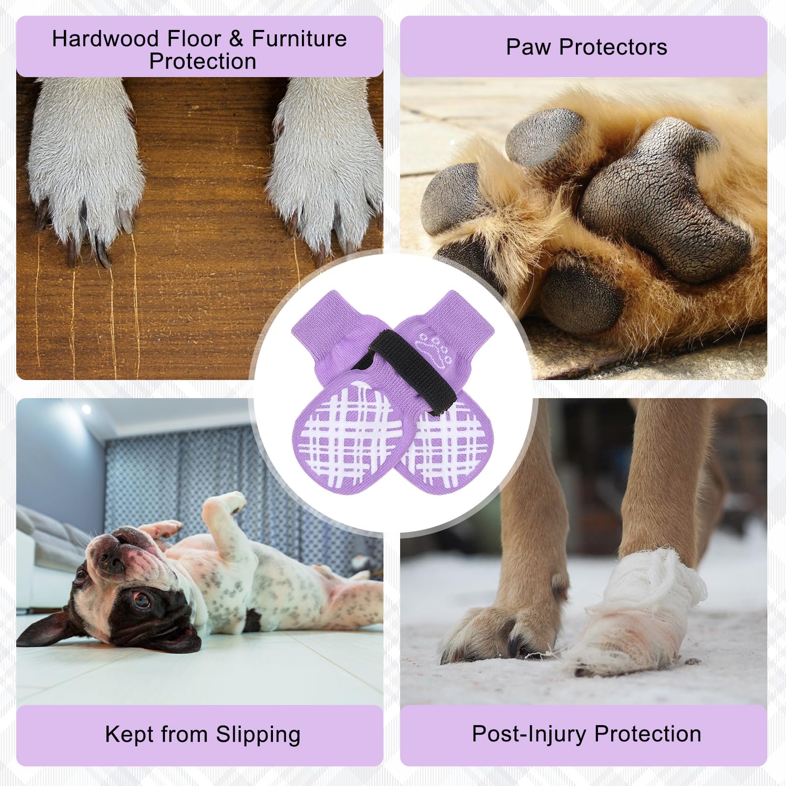 BEAUTYZOO calcetines para perros de todas las tallas, soporte al caminar.
