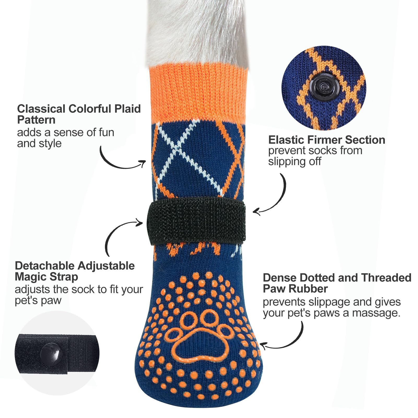 BEAUTYZOO calcetines para perro, ideal para uso diario en interiores.