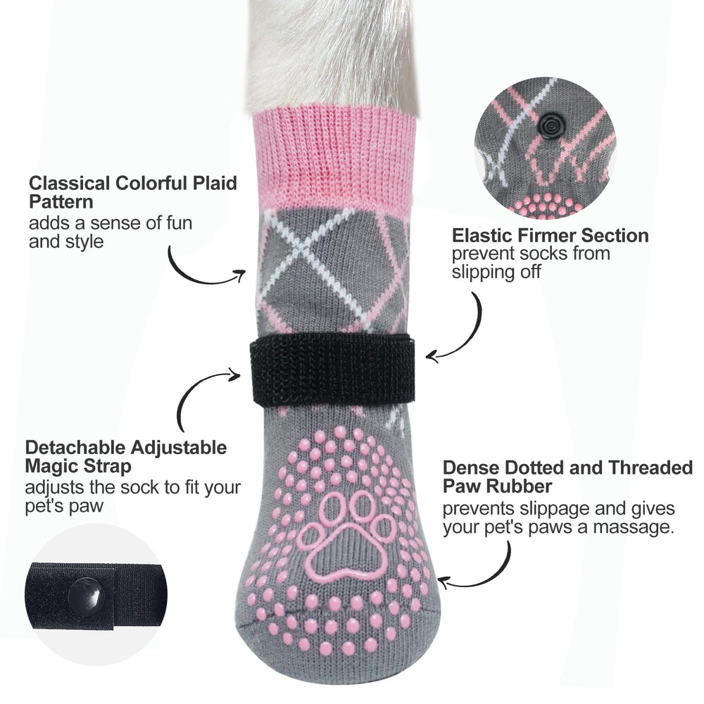 Beautyzoo calcetines-perro para perros senior y activos.