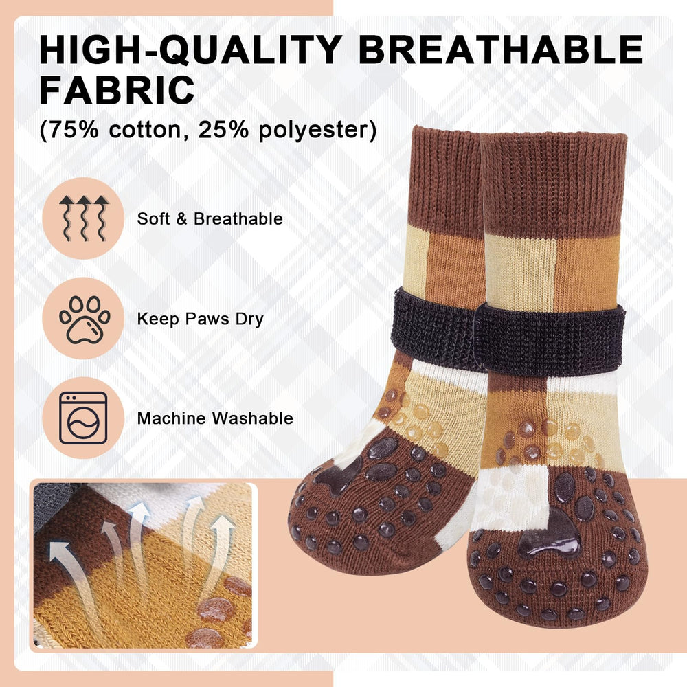 BEAUTYZOO calcetines uso-interiores, protegen patas en interiores y superficies ásperas.