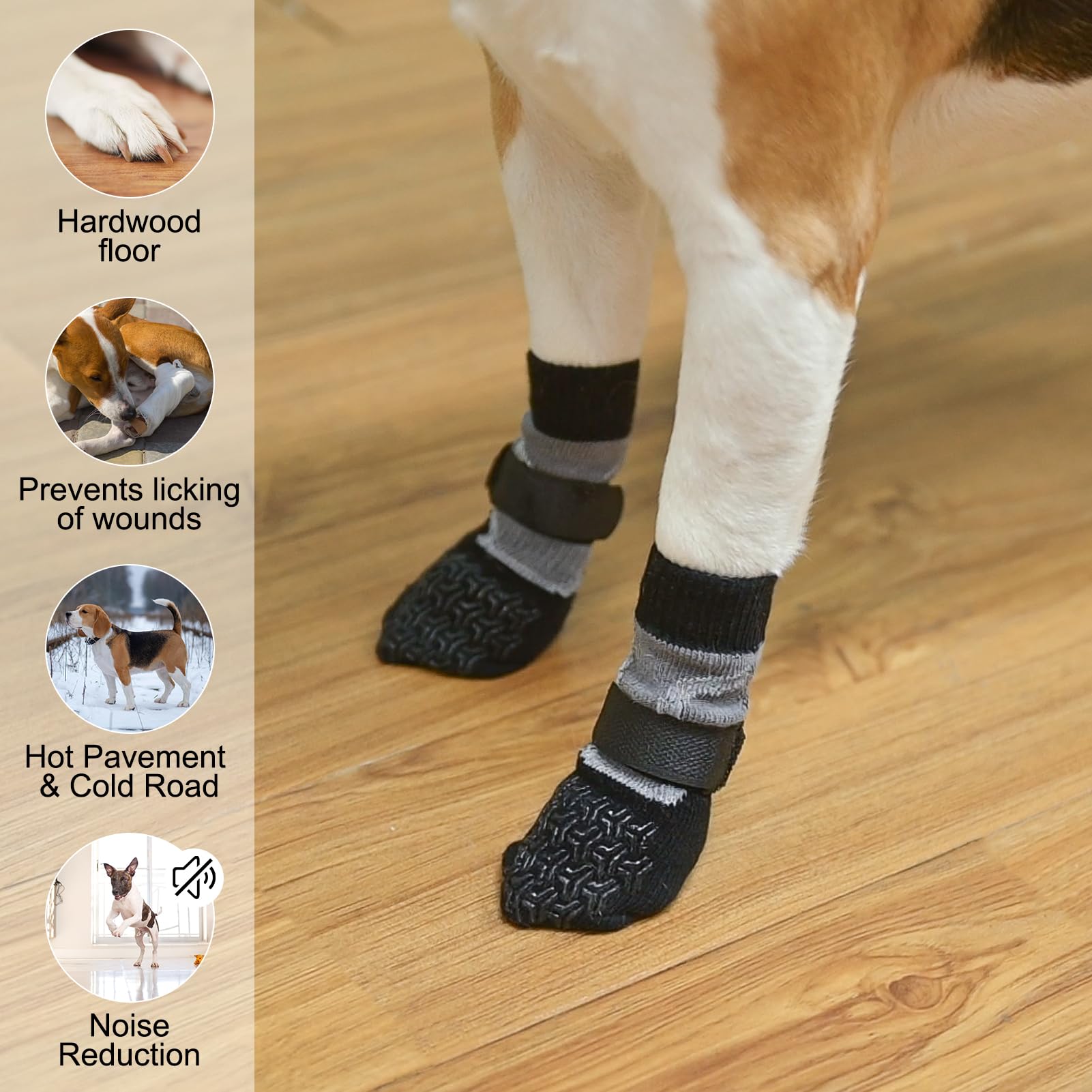 Calcetines con agarre de silicona BEAUTYZOO que evitan resbalones en pisos.