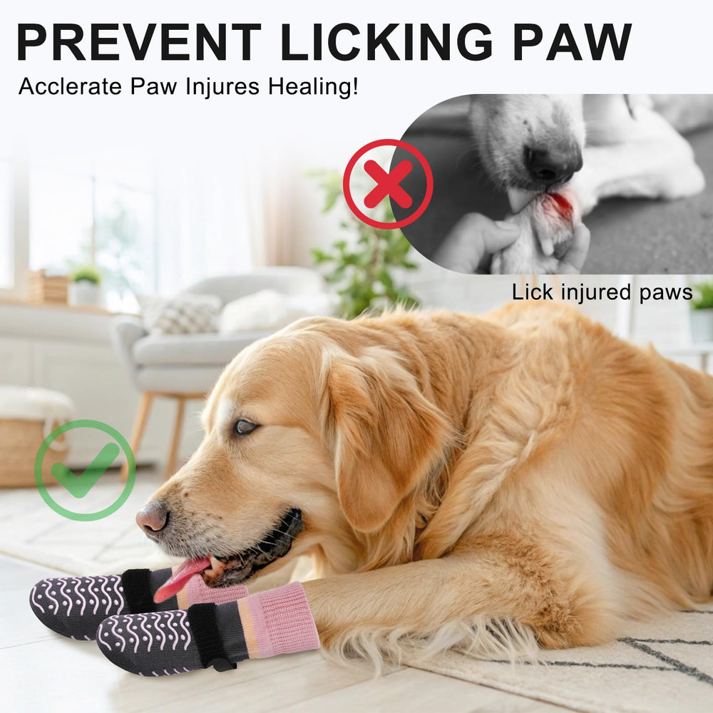 BEAUTYZOO calcetines con ajuste-seguro para perros en movimiento