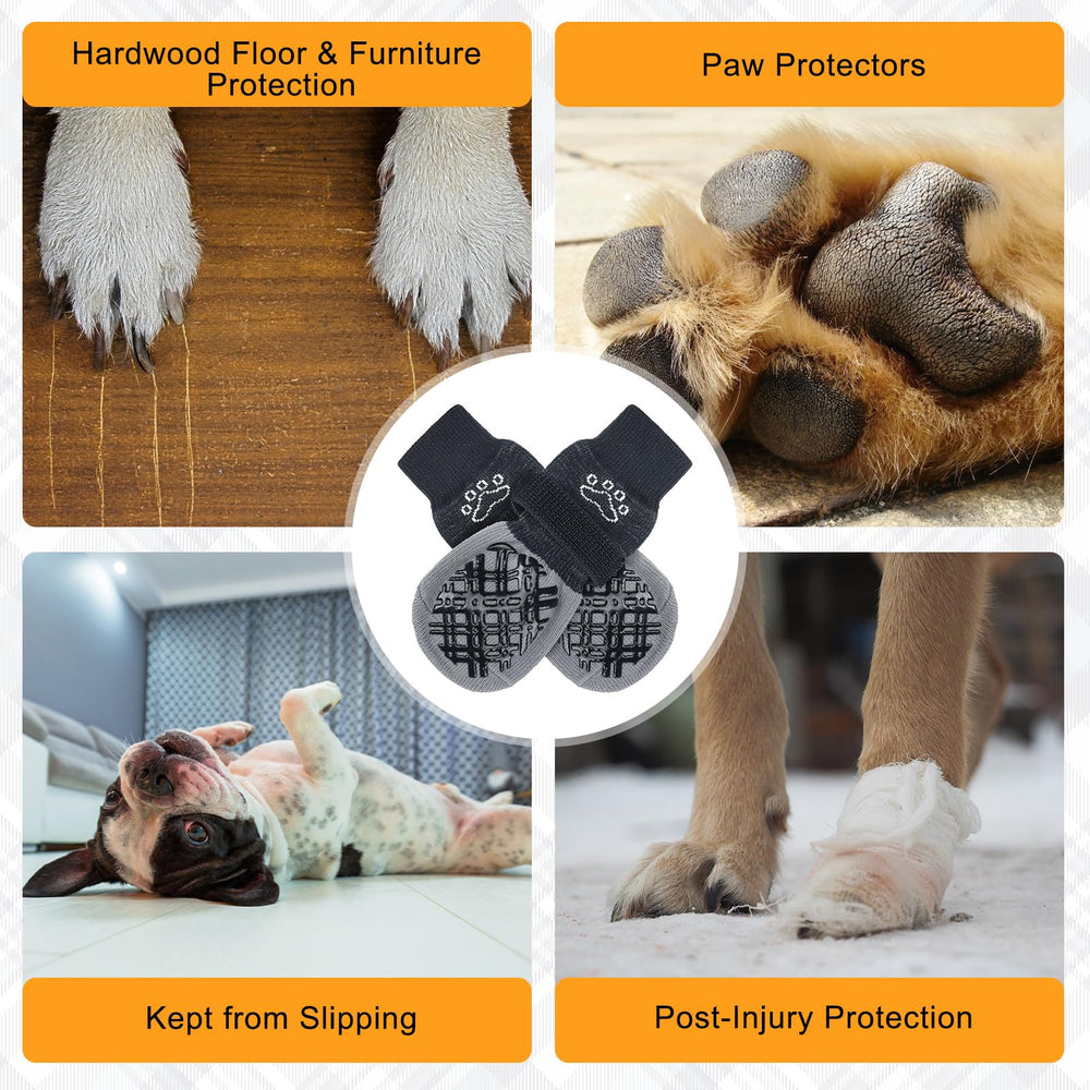BEAUTYZOO calcetines perros antideslizantes ofrecen tracción segura en interiores