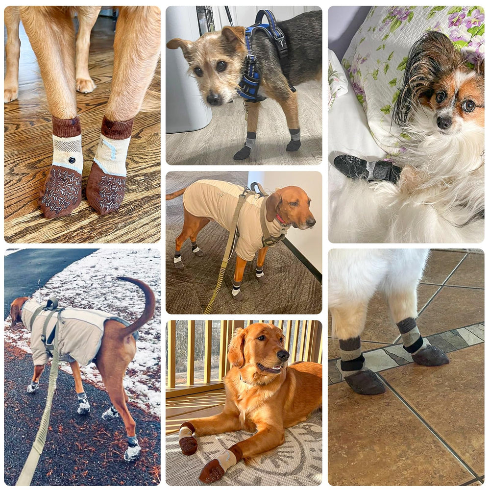 Calcetines BEAUTYZOO que brillan en la oscuridad para paseos nocturnos seguros.