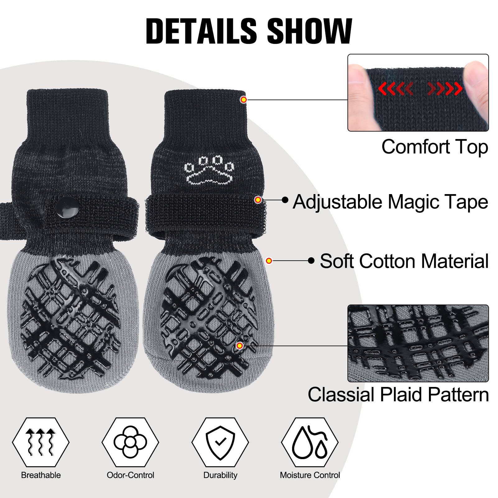Calcetines con correa ajustable BEAUTYZOO, evitan caídas