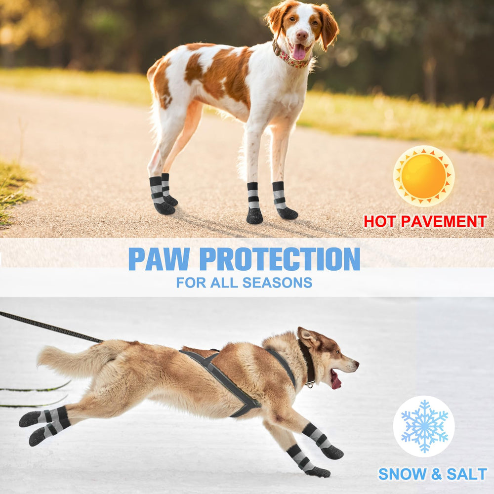 Incluye dos pares de calcetines BEAUTYZOO, talla ajustable para patas de cualquier tamaño.