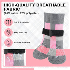 BEAUTYZOO calcetines para perros protegen patas y evitan rayaduras en pisos.