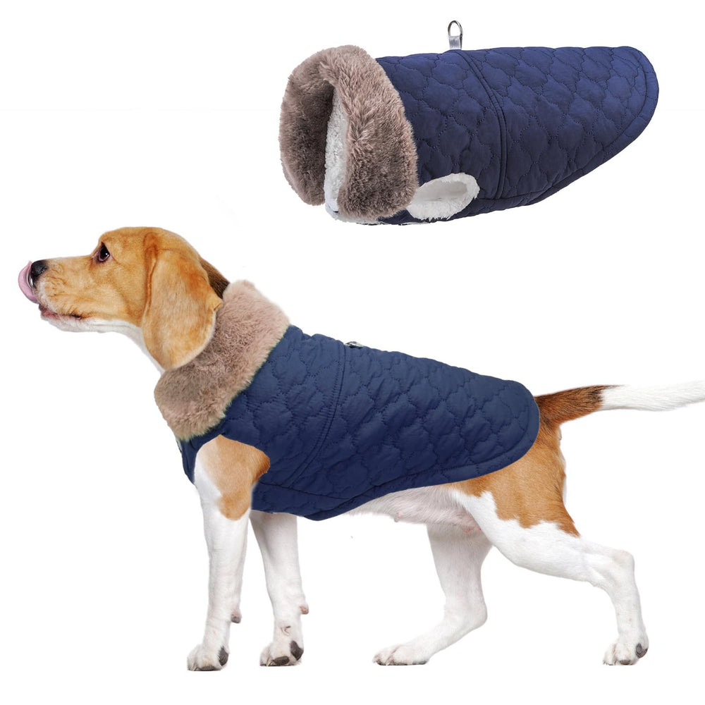 BEAUTYZOO capa de invierno para perro con arnés integrado, paseos seguros.