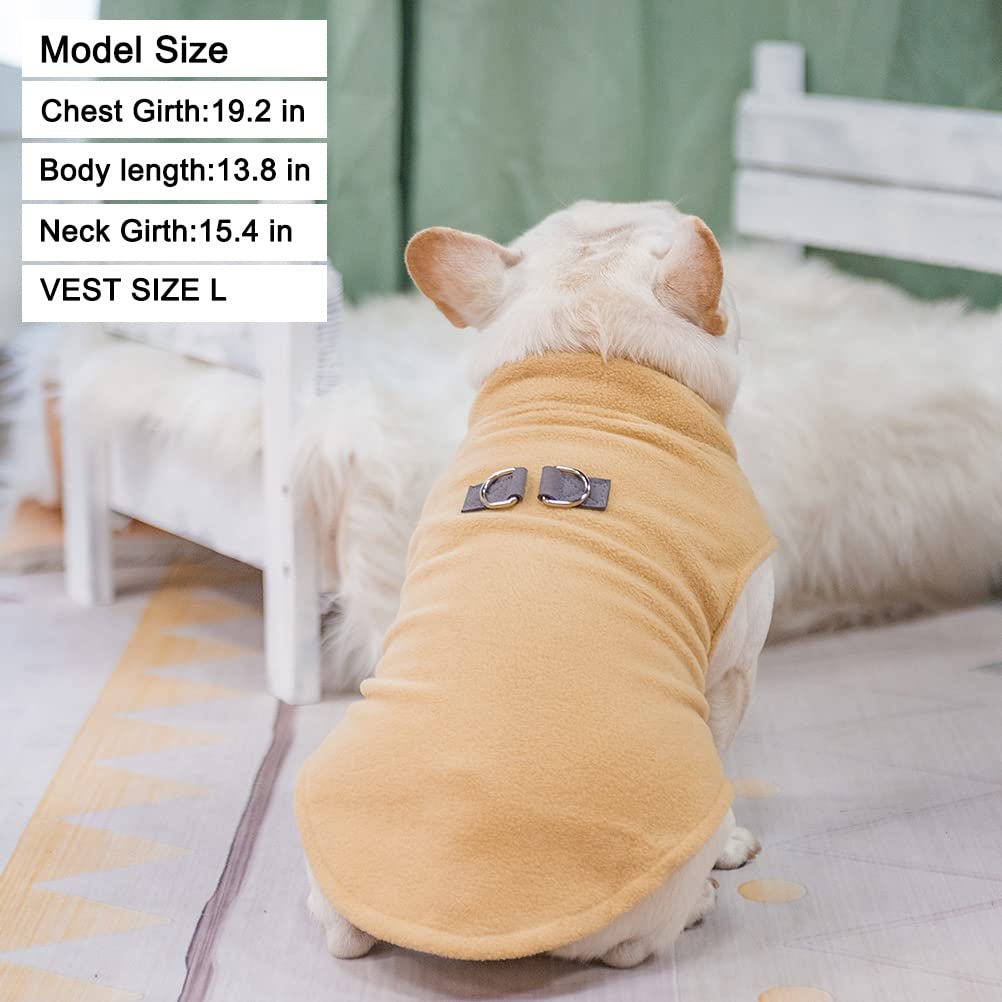 BEAUTYZOO chaleco forro polar perro talla XS ajustable para razas pequeñas