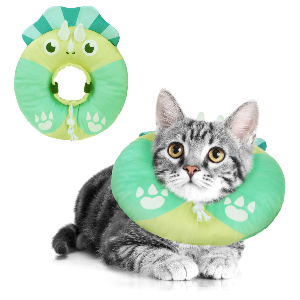 BEAUTYZOO collar cono para gato ajustable y suave para mayor comodidad.
