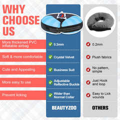 BEAUTYZOO Collar Donut Inflable: diseño reflectante para seguridad nocturna
