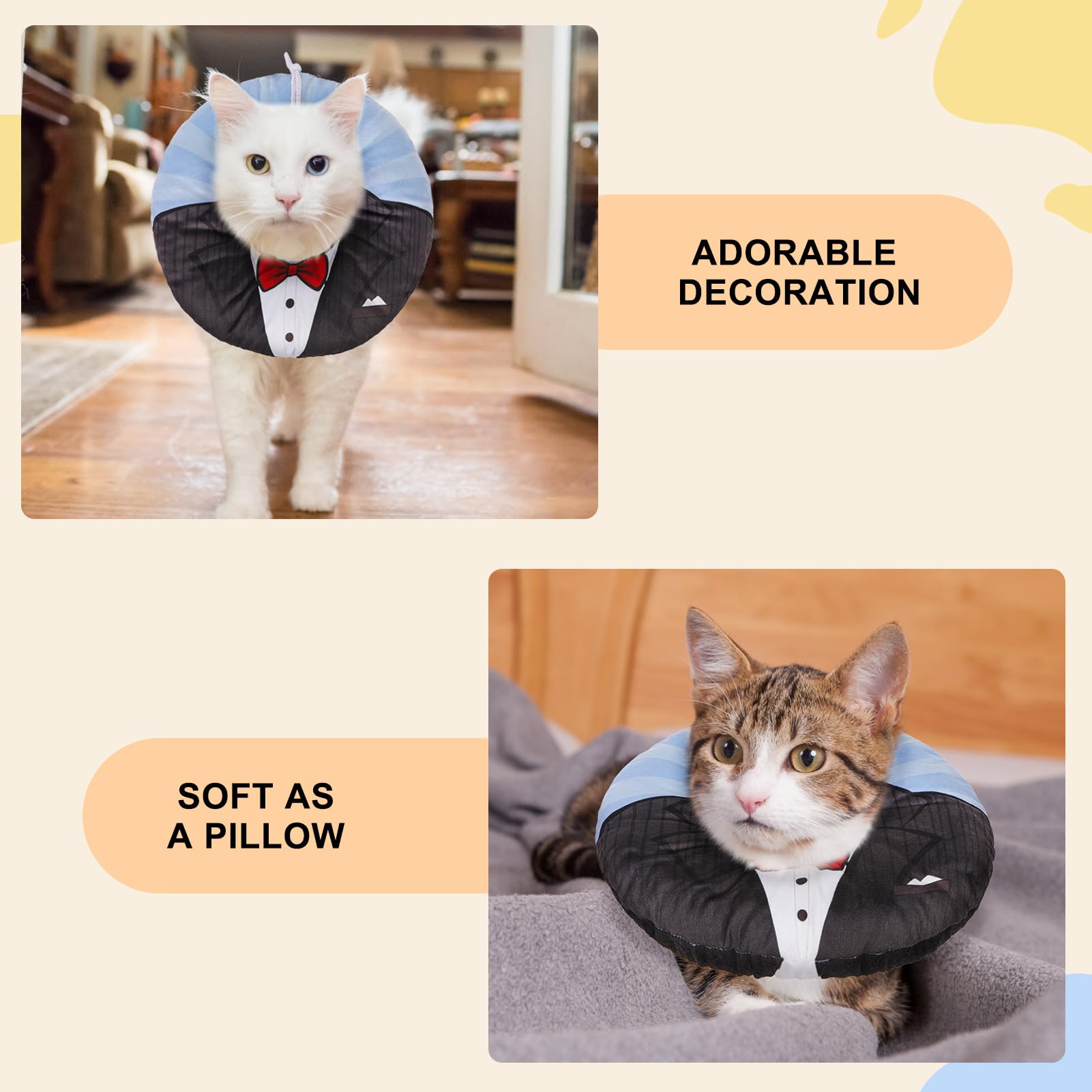 BEAUTYZOO collar-donut-gato-almohada: permite comer, beber y moverse con comodidad.