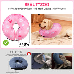 BEAUTYZOO collar inflable con ajuste reflectante para seguridad nocturna