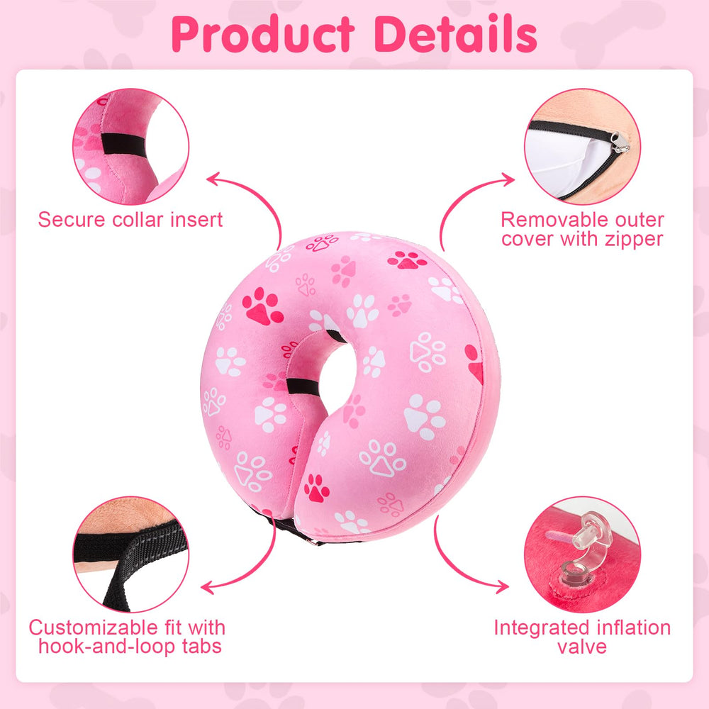 BEAUTYZOO collar donut inflable que también funciona como almohada de cuello