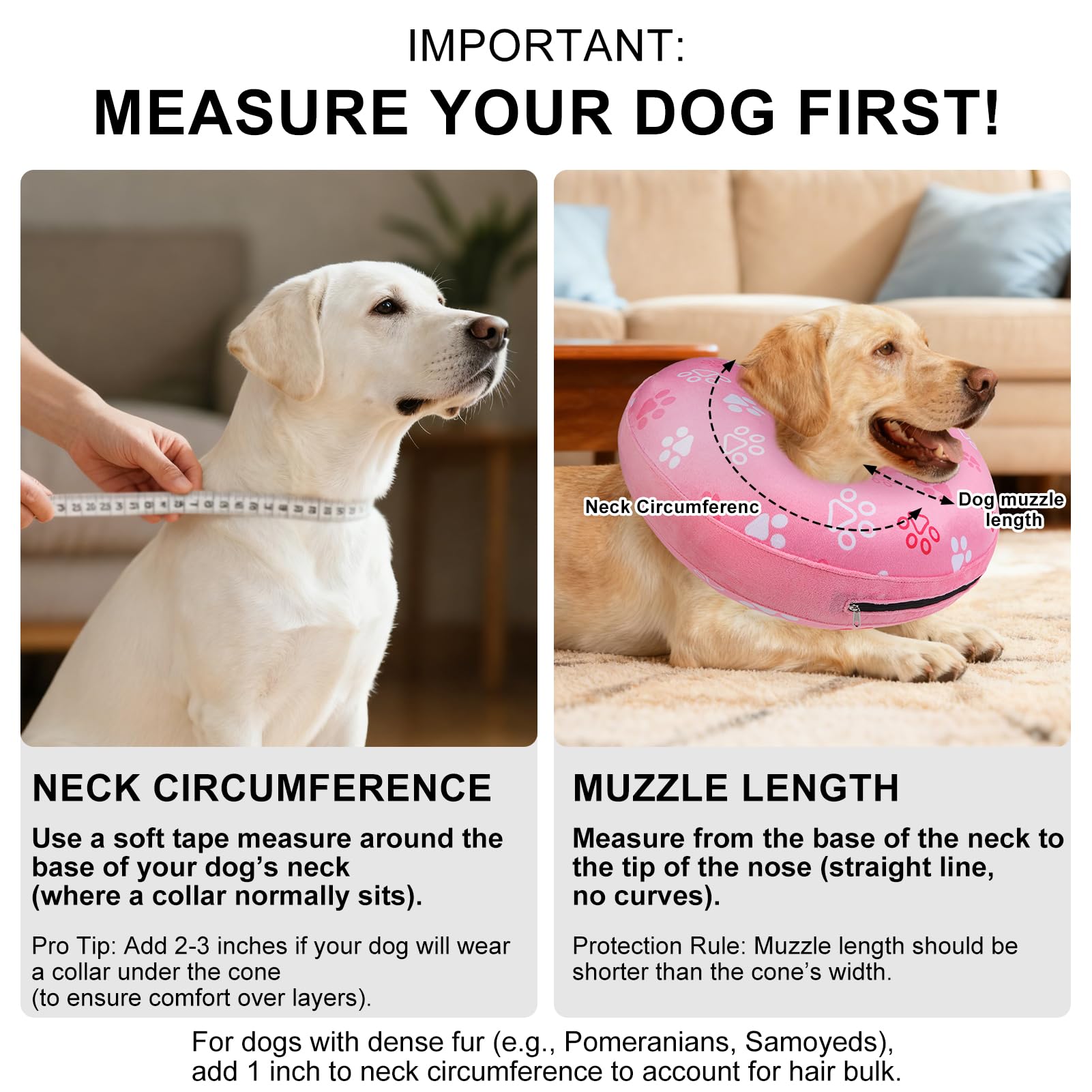 BEAUTYZOO collar inflable dona fácil limpieza: funda lavable para uso diario.