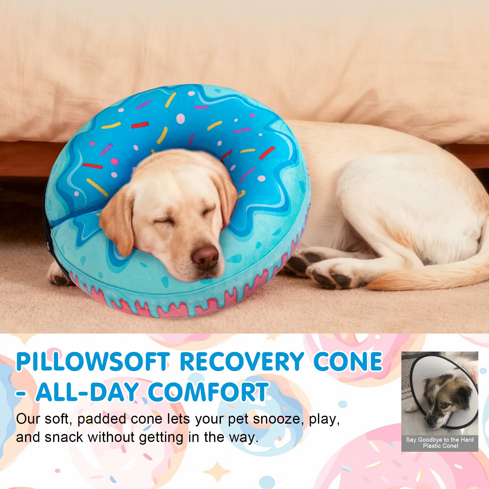 BEAUTYZOO collar inflable para gatos y perros XL, opción ligera para evitar lamidos