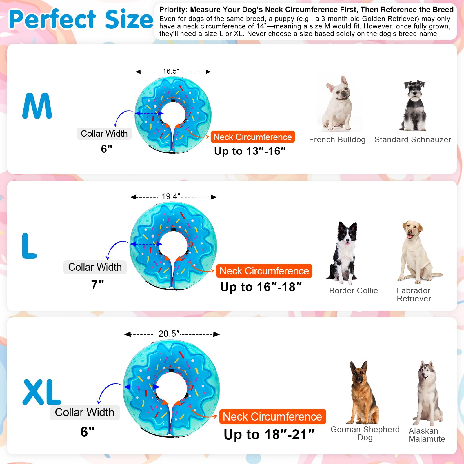 BEAUTYZOO collar inflable lavado fácil, se puede lavar en máquina