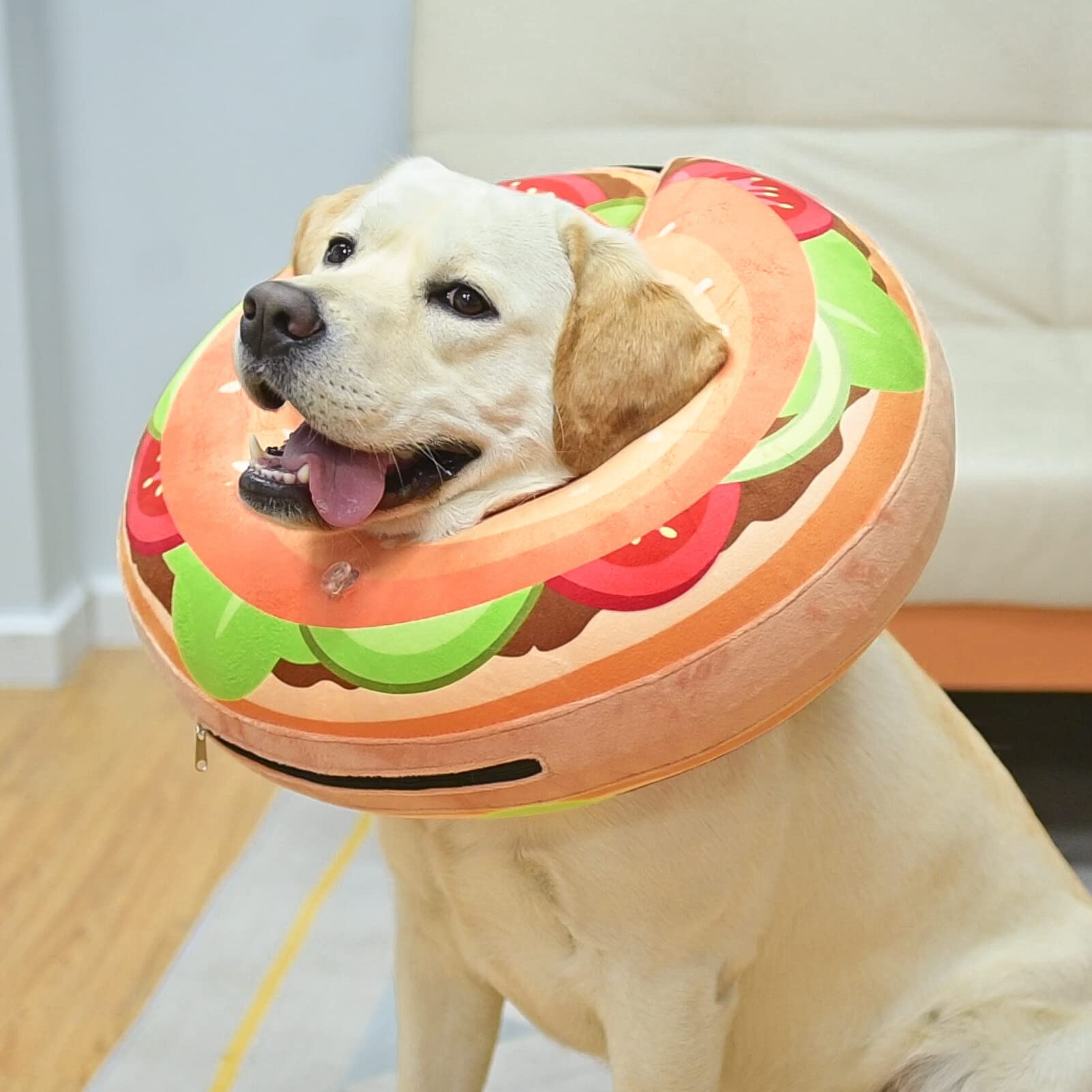 Colocar y almacenar fácilmente el collar inflable BEAUTYZOO para perros XL