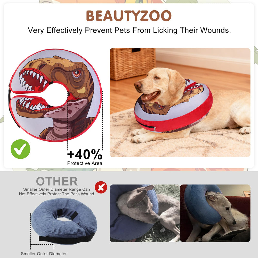 COLLAR inflable BEAUTYZOO para recuperación tras cirugía en mascotas.