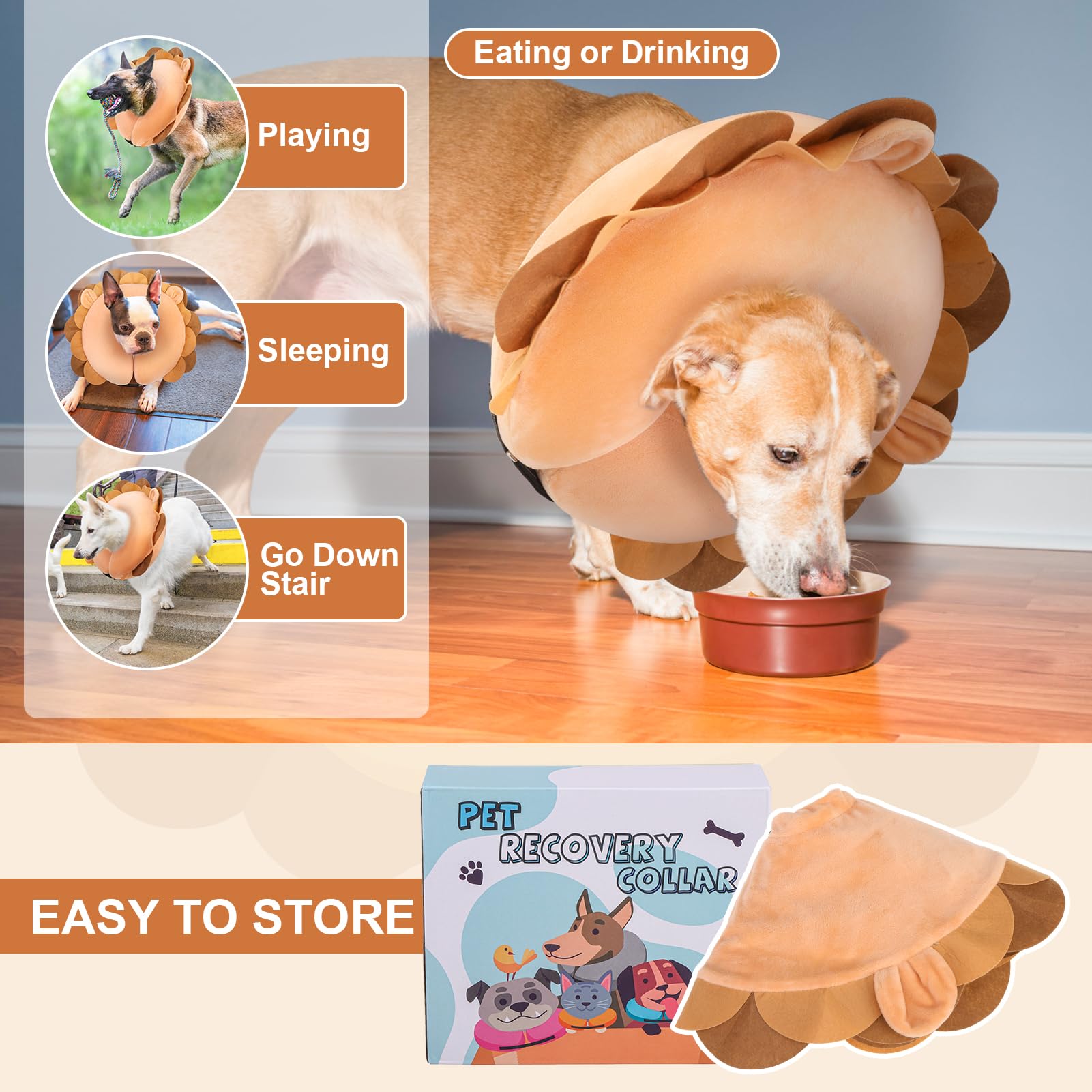 BEAUTYZOO collar donut inflable, diseño rosquilla para almacenamiento fácil