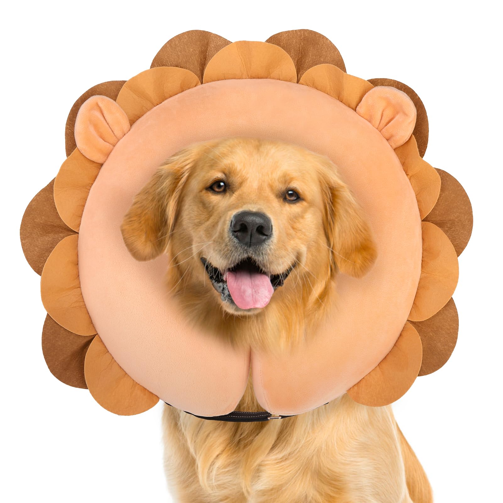 BEAUTYZOO collar donut inflable para perro, evita lamer heridas (frente)