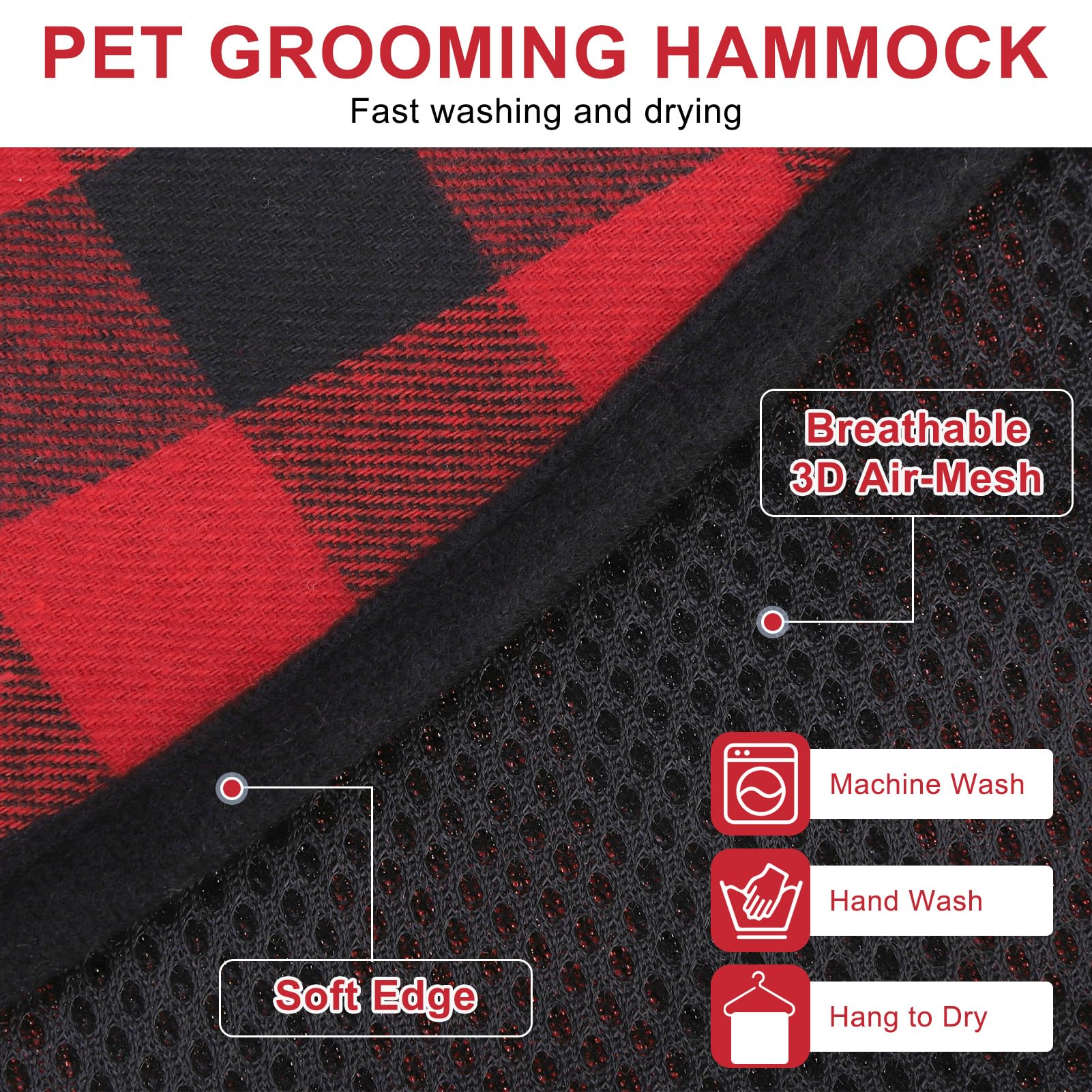 BEAUTYZOO eslinga ajustable para aseo canino, facilita posiciones seguras