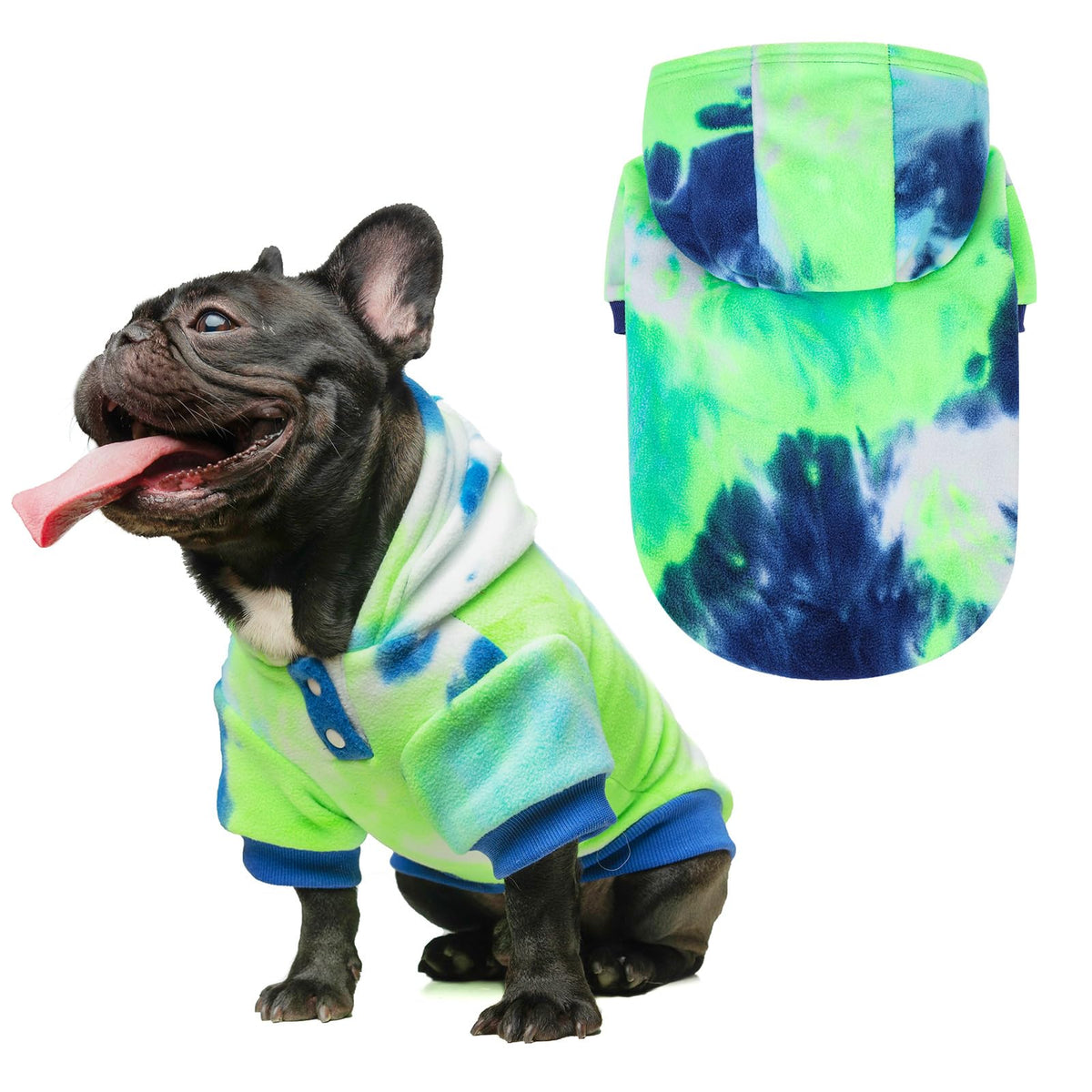 BEAUTYZOO sudadera con forro polar 310g, capucha, cálida para paseos fríos.