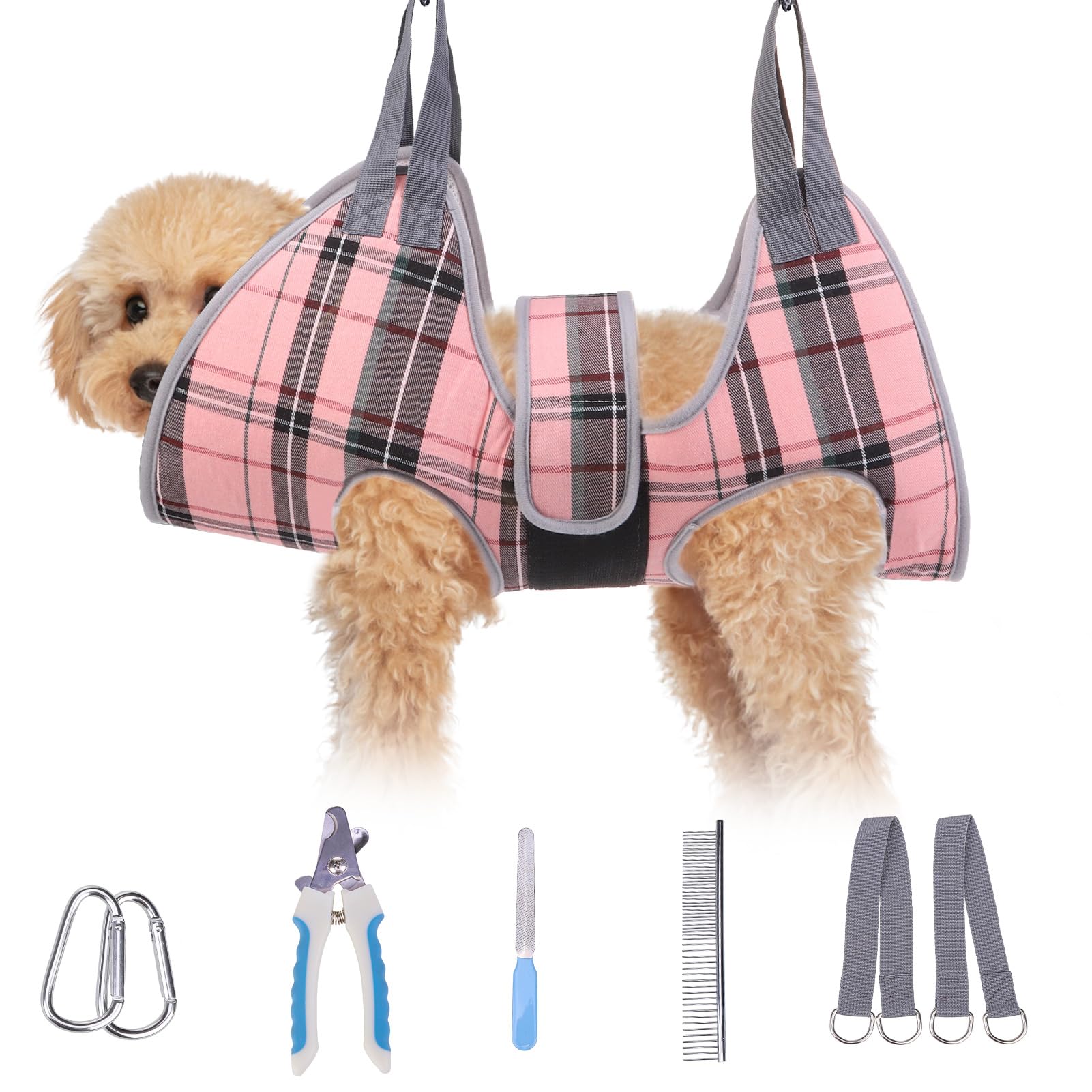 BEAUTYZOO hamaca de aseo para perros pequeños, apoyo estable durante el baño