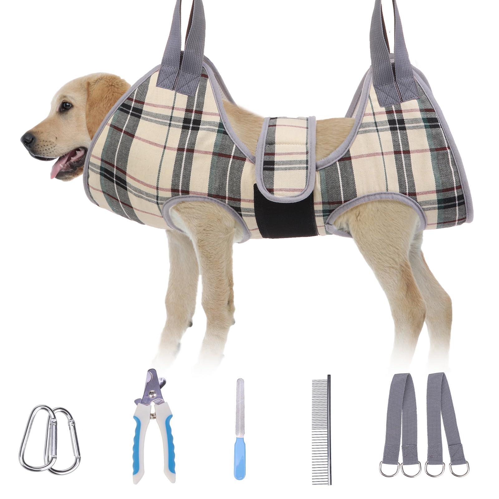 BEAUTYZOO hamaca de grooming para perro mediano, cómodo soporte para uñas.