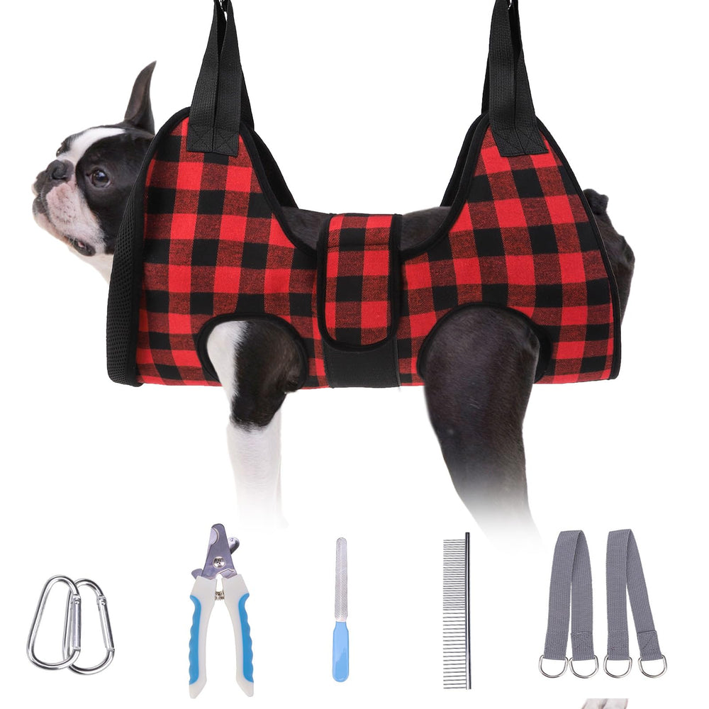 BEAUTYZOO hamaca de grooming para perro ofrece seguridad durante el recorte de uñas.