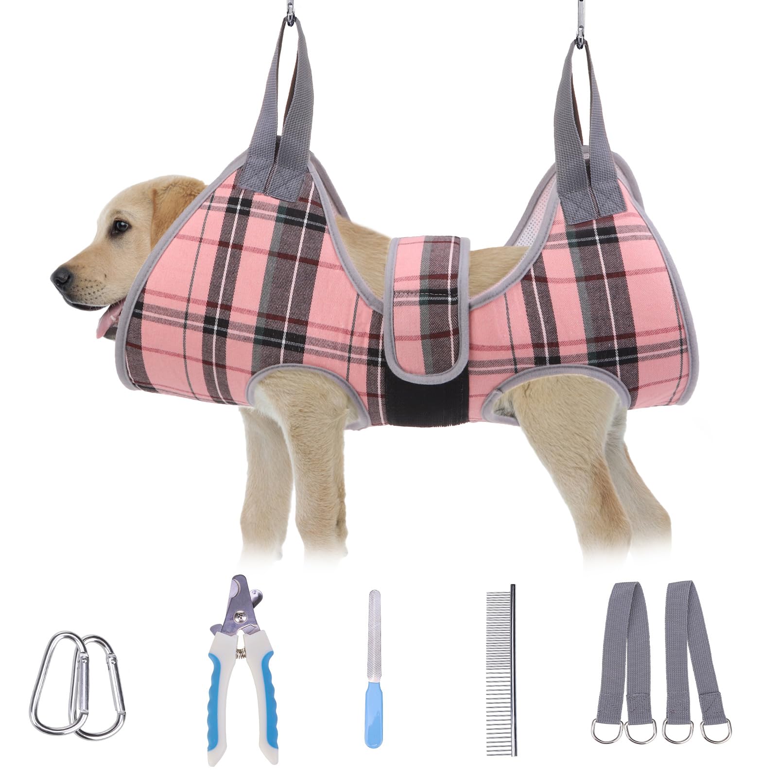 BEAUTYZOO hamaca de peluquería para perros mediano, soporte cómodo para uñas.