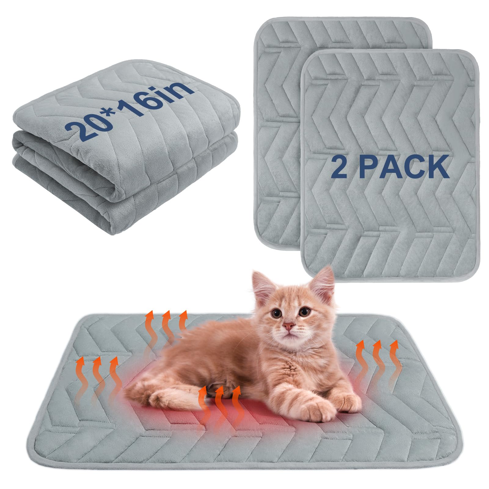 BEAUTYZOO manta-auto-calentante para gato, calor cómodo sin cables