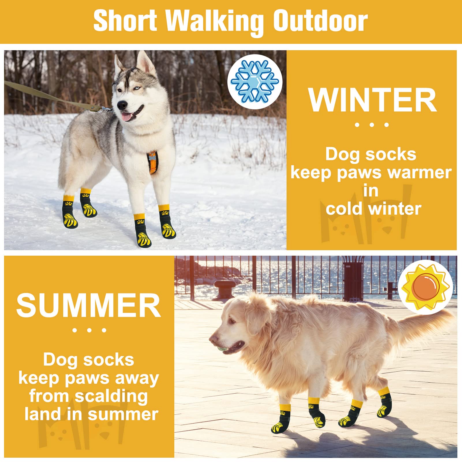 BEAUTYZOO pack de seis calcetines para perros con repuestos