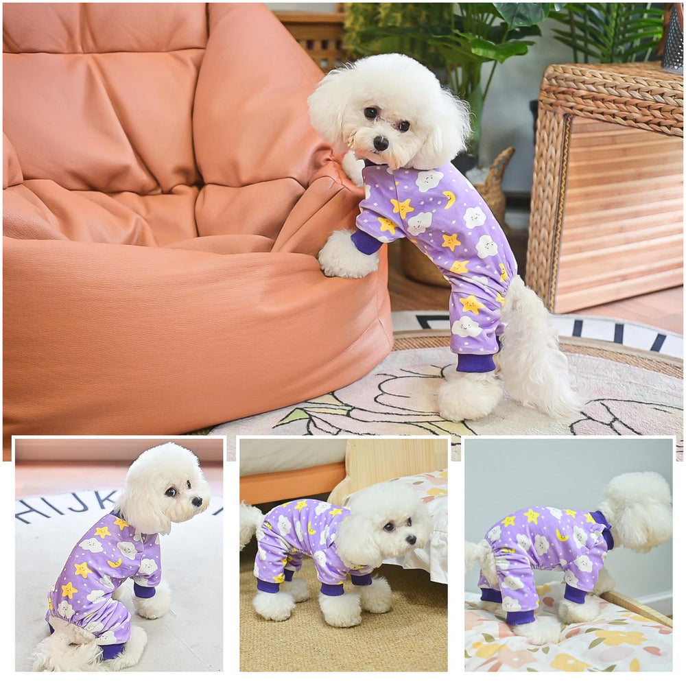 BEAUTYZOO pijama XS morado, color elegante, para mantener a tu perro cómodo.